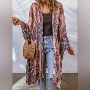 Boho Cardigan Beach Cover up Kimono